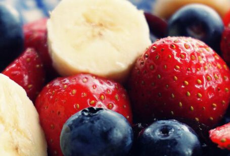 Antioxidants - Sliced Strawberries, Banana, and Blackberries